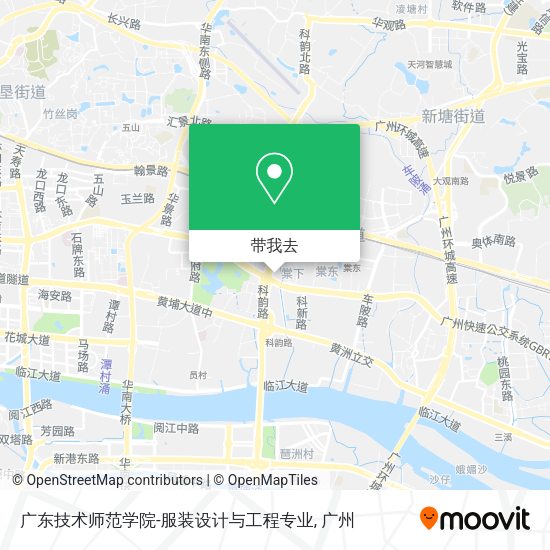 广东技术师范学院-服装设计与工程专业地图