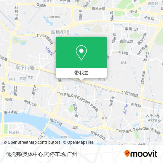 优托邦(奥体中心店)停车场地图