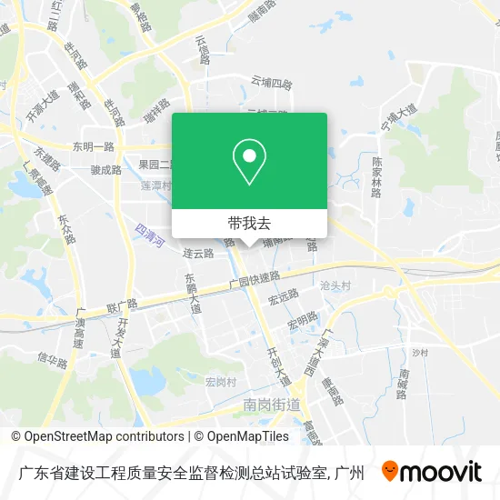 广东省建设工程质量安全监督检测总站试验室地图
