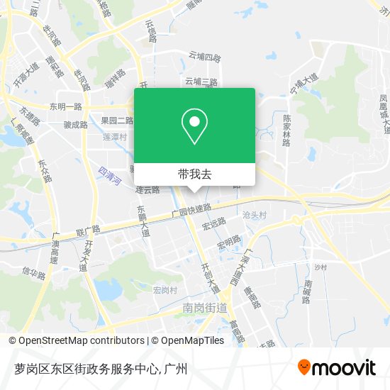 萝岗区东区街政务服务中心地图