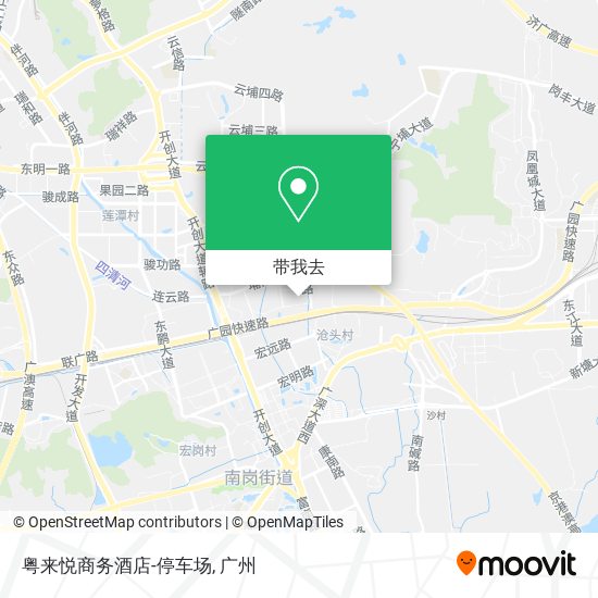 粤来悦商务酒店-停车场地图