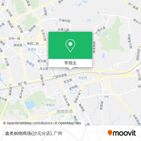 鑫奥购物商场(沙元分店)地图