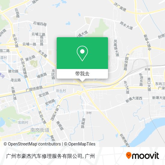 广州市豪杰汽车修理服务有限公司地图
