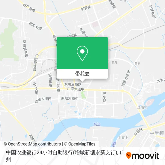 中国农业银行24小时自助银行(增城新塘永新支行)地图