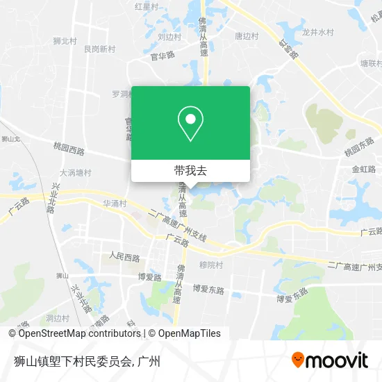 狮山镇塱下村民委员会地图