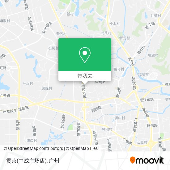 贡茶(中成广场店)地图