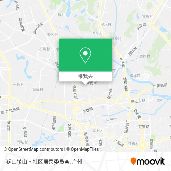 狮山镇山南社区居民委员会地图