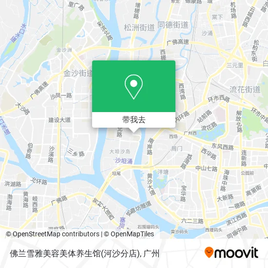 佛兰雪雅美容美体养生馆(河沙分店)地图