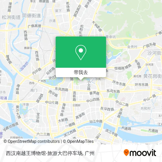 西汉南越王博物馆-旅游大巴停车场地图