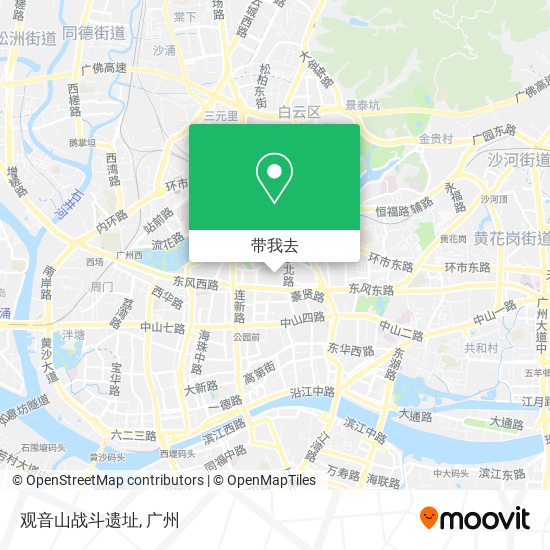 观音山战斗遗址地图