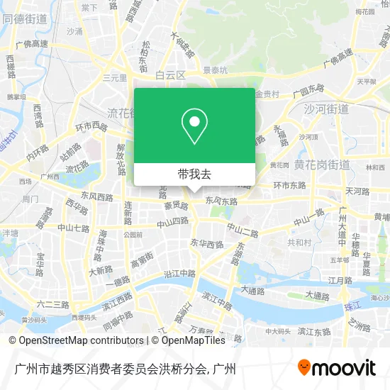 广州市越秀区消费者委员会洪桥分会地图