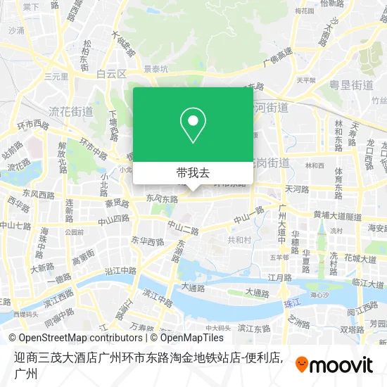 迎商三茂大酒店广州环市东路淘金地铁站店-便利店地图