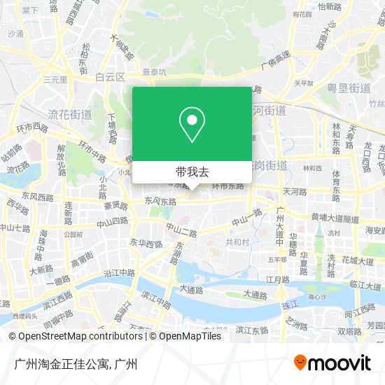 广州淘金正佳公寓地图