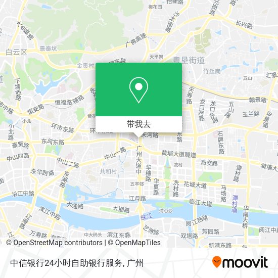 中信银行24小时自助银行服务地图
