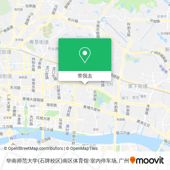 华南师范大学(石牌校区)南区体育馆-室内停车场地图
