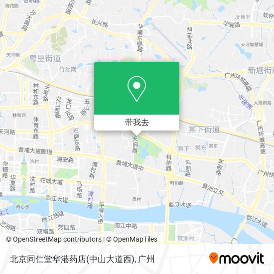 北京同仁堂华港药店(中山大道西)地图