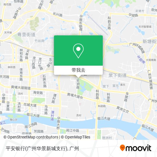 平安银行(广州华景新城支行)地图
