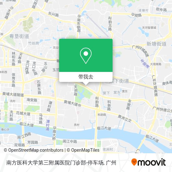 南方医科大学第三附属医院门诊部-停车场地图