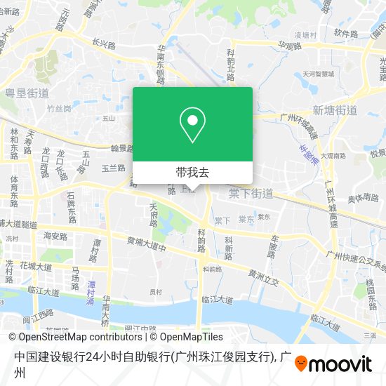 中国建设银行24小时自助银行(广州珠江俊园支行)地图