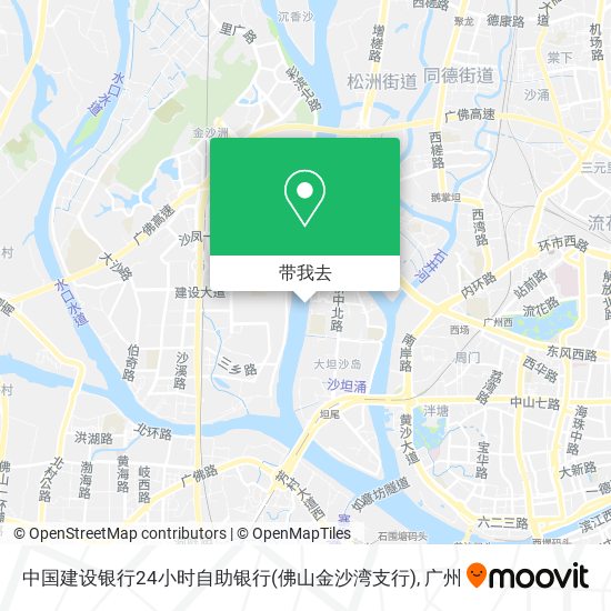 中国建设银行24小时自助银行(佛山金沙湾支行)地图