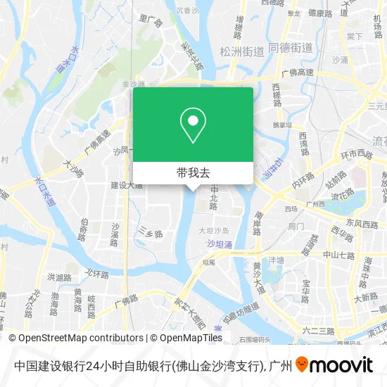 中国建设银行24小时自助银行(佛山金沙湾支行)地图