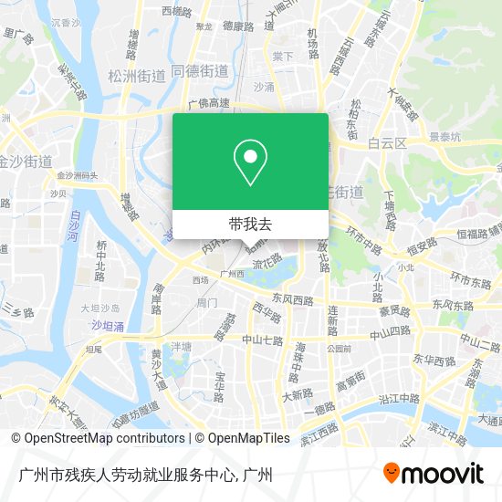 广州市残疾人劳动就业服务中心地图