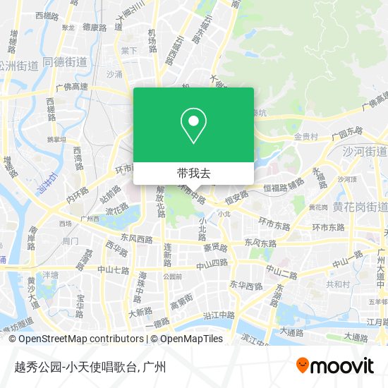 越秀公园-小天使唱歌台地图