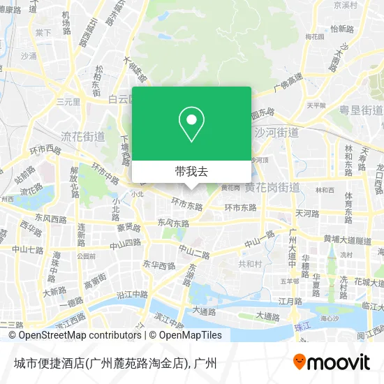 城市便捷酒店(广州麓苑路淘金店)地图