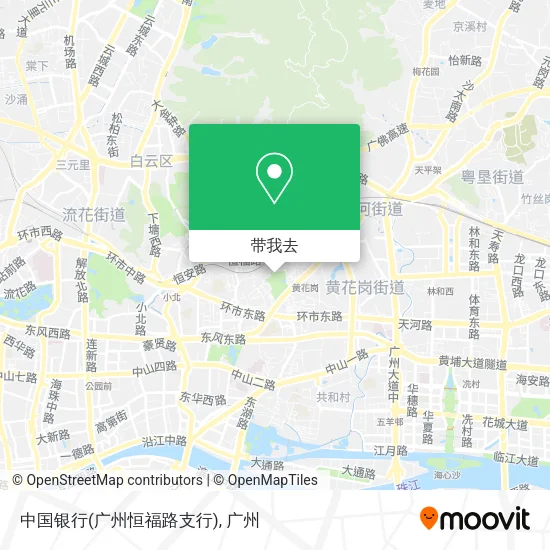 中国银行(广州恒福路支行)地图