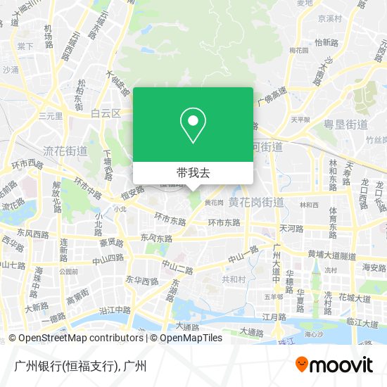广州银行(恒福支行)地图