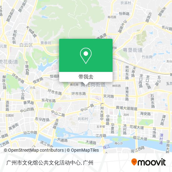 广州市文化馆公共文化活动中心地图