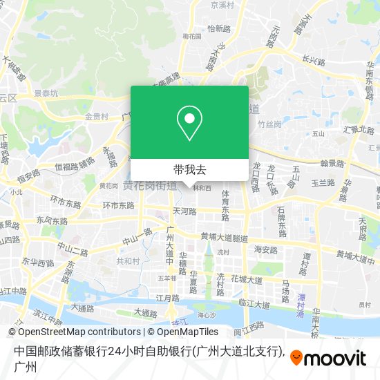 中国邮政储蓄银行24小时自助银行(广州大道北支行)地图