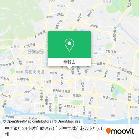 中国银行24小时自助银行(广州中怡城市花园支行)地图