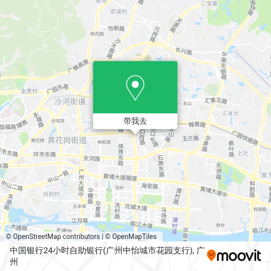 中国银行24小时自助银行(广州中怡城市花园支行)地图