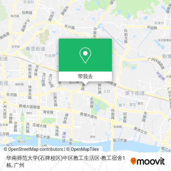 华南师范大学(石牌校区)中区教工生活区-教工宿舍1栋地图