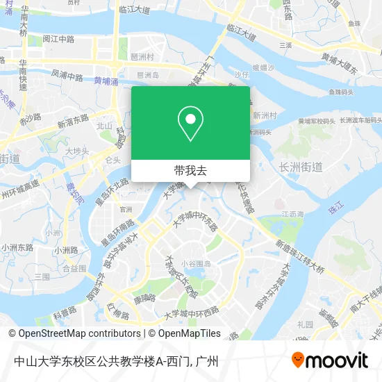 中山大学东校区公共教学楼A-西门地图