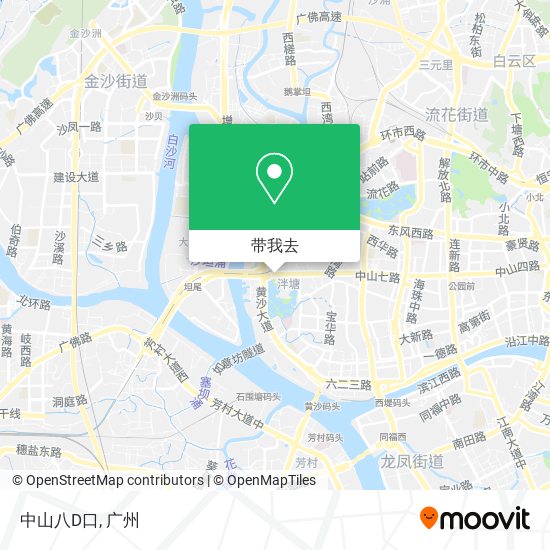 中山八D口地图