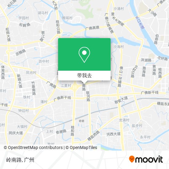 岭南路地图
