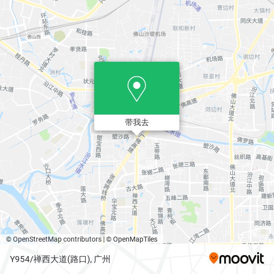 Y954/禅西大道(路口)地图