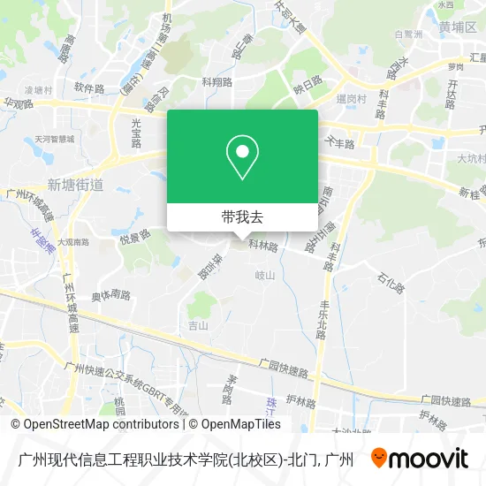 广州现代信息工程职业技术学院(北校区)-北门地图