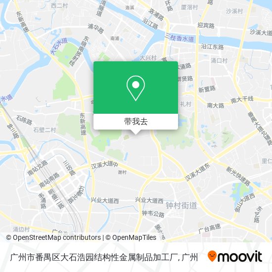 广州市番禺区大石浩园结构性金属制品加工厂地图