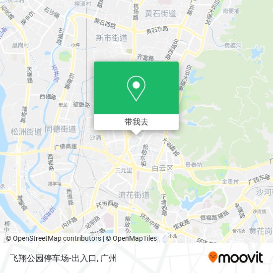 飞翔公园停车场-出入口地图