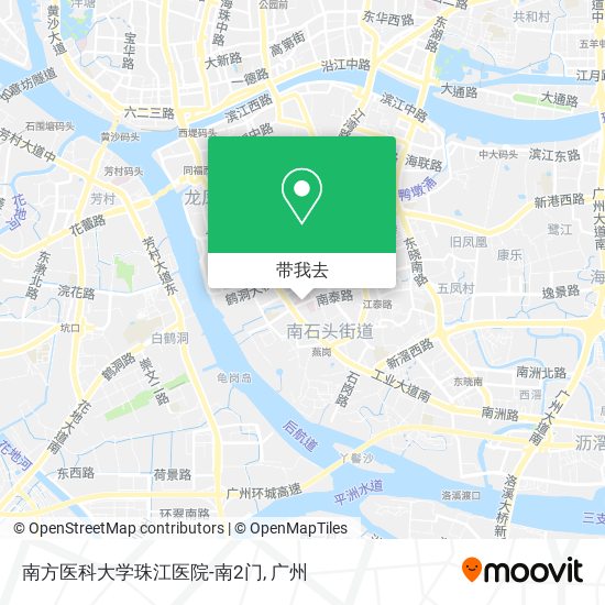 南方医科大学珠江医院-南2门地图