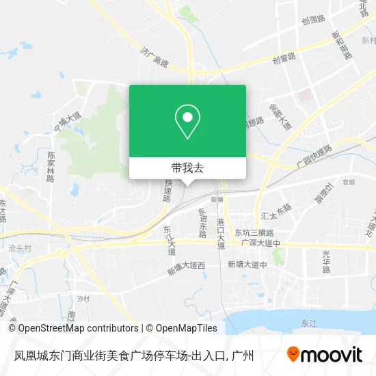 凤凰城东门商业街美食广场停车场-出入口地图