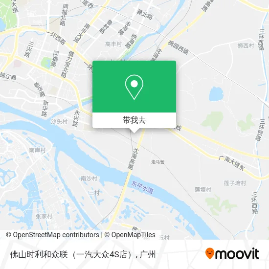 佛山时利和众联（一汽大众4S店）地图