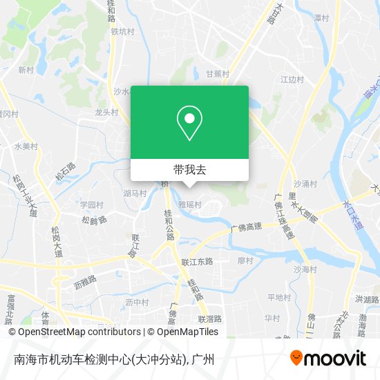 南海市机动车检测中心(大冲分站)地图