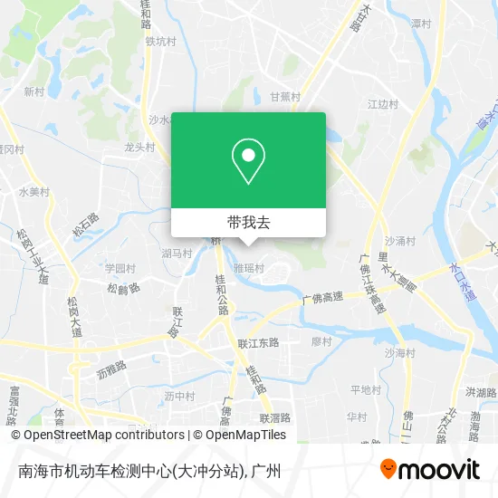 南海市机动车检测中心(大冲分站)地图
