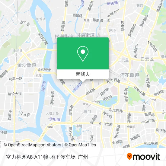 富力桃园A8-A11幢-地下停车场地图