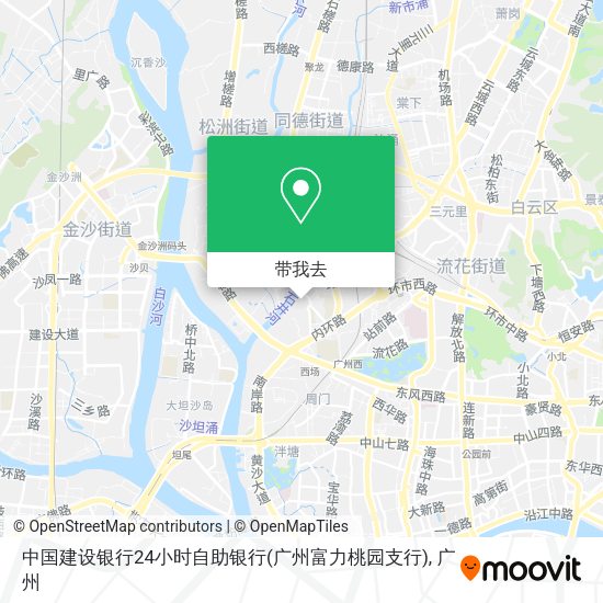 中国建设银行24小时自助银行(广州富力桃园支行)地图