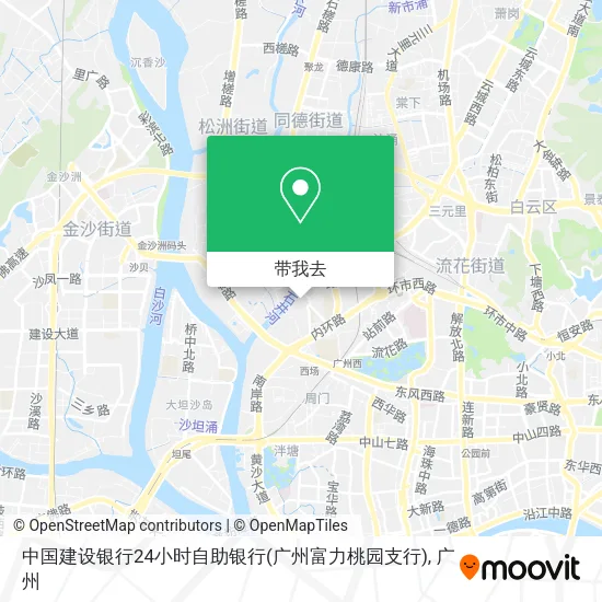 中国建设银行24小时自助银行(广州富力桃园支行)地图